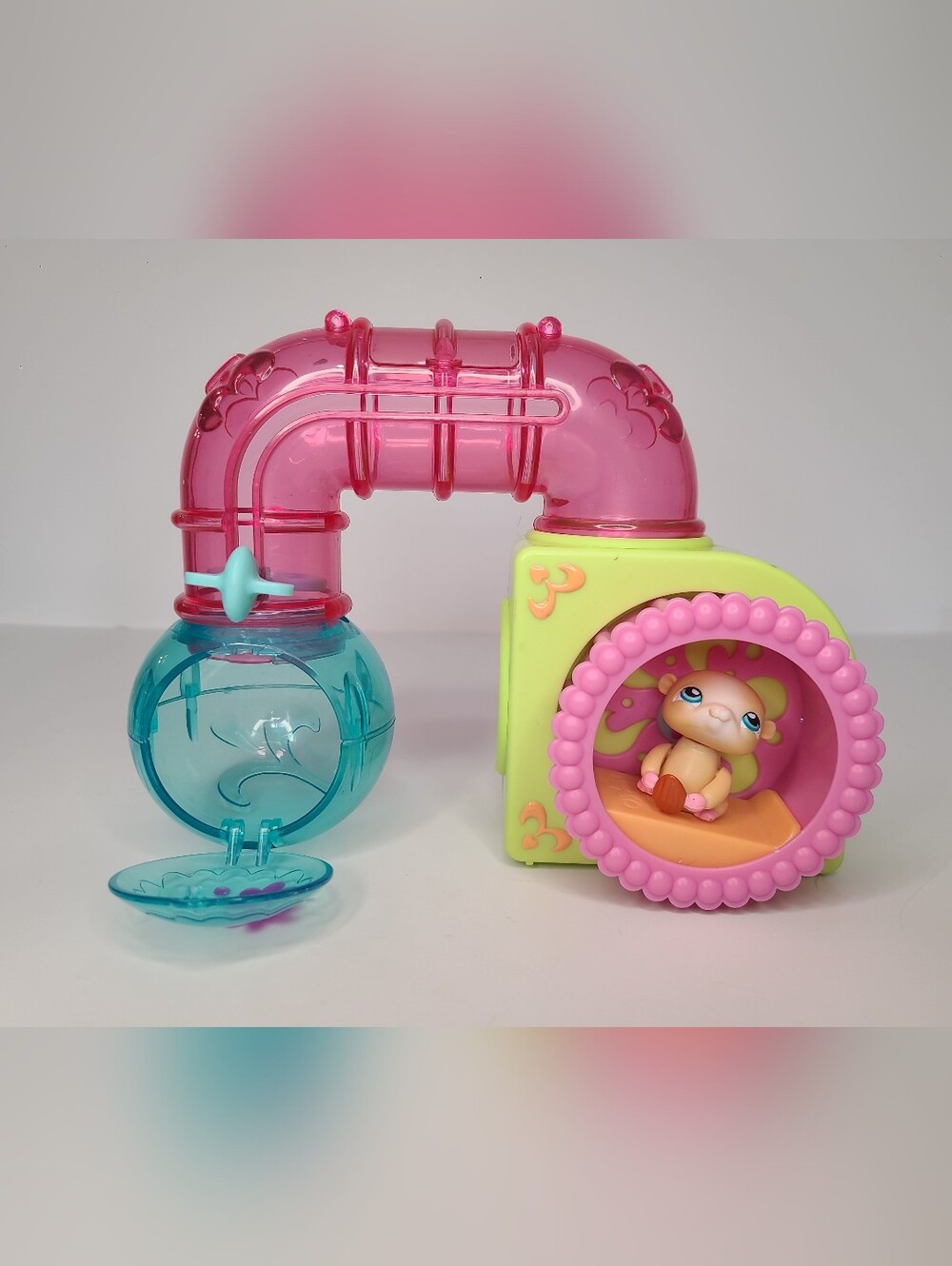 Littlest Pet Shop Push N Play Hamster Hideout PP3 Hamster Figure Wheel Accessory